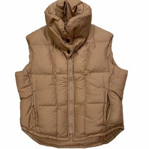 Obermeyer Vintage Tan Down Filled Puffer Vest XS